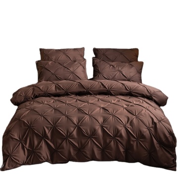 Luxurious Queen Size Duvet Cover Set with Exquisite Pinch Pleat Design