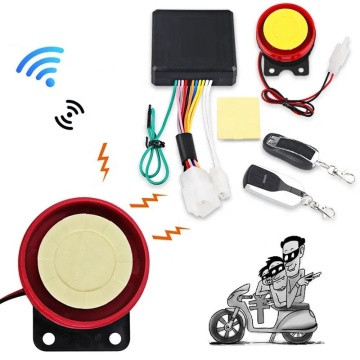 Anti-Theft Device with Search Engine Start Immobiliser, Remote Control, and One-Way Security Alarm for Motorcycles and Bikes