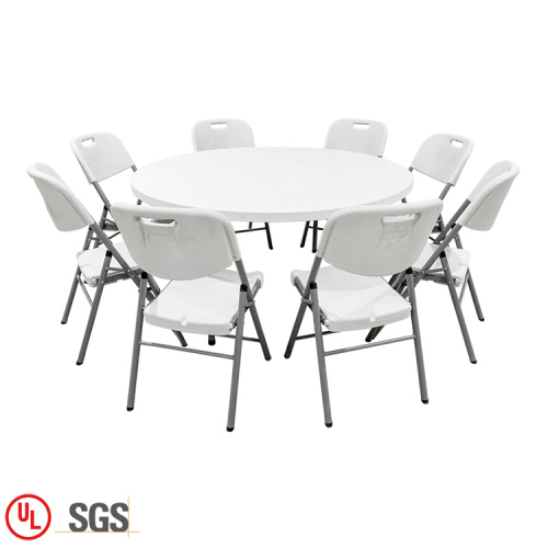 folding plastic round outdoor table and chair