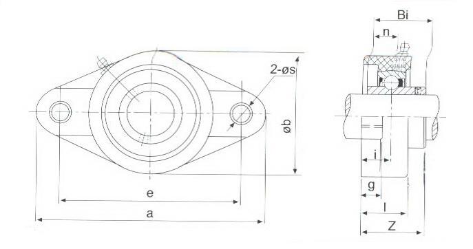 Stainless Steel Bearings TP-SUCFL20 Series