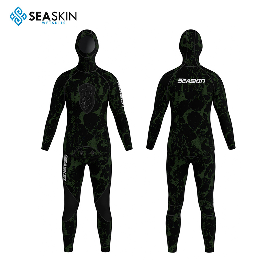 Seaskin 7mm Camouflage Men High Waist Pants Spearfishing Wetsuit