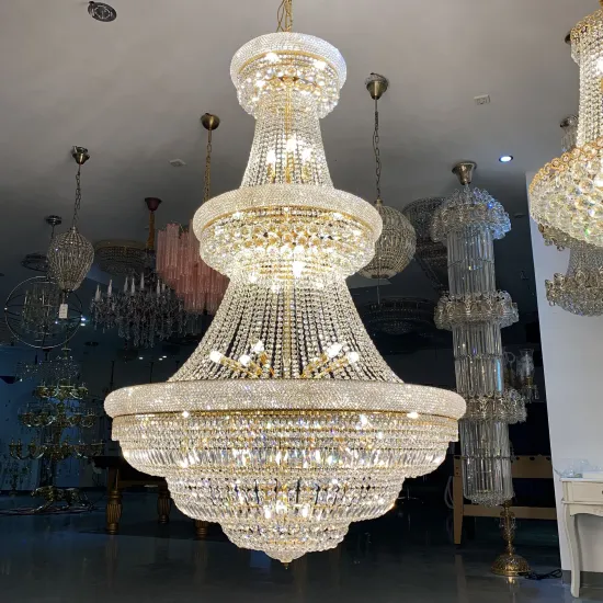 American Luxury Crystal Chandelier for Empire Style Foyers and Staircases