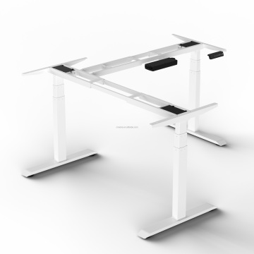 Customizable Dual Workstation Desk Stand: Perfect One Column Solution for Two-Person Office Setup