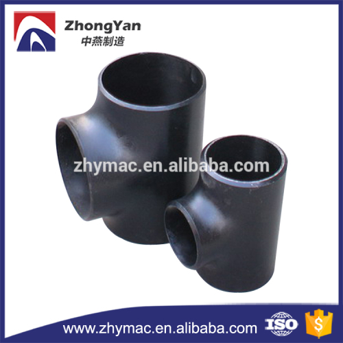 China supplier ANSI B16.9 round carbon steel pipe tee joints for plumbing