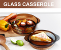 Ugn Safe Amber Glass Casseroles Skål med lock