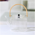 Borosilicate High Telus Ribbed Pot Teh Kaca Jepun