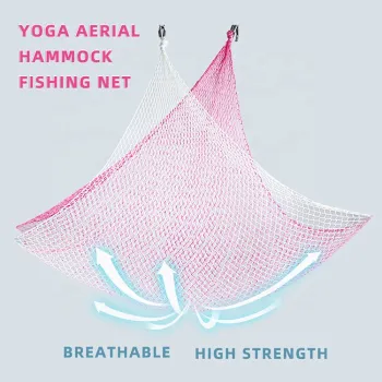 New Arrival Gradient Aerial Yoga Net - 4.37 Yards Nylon Yoga Hammock Kit for Aerial Acrobatics