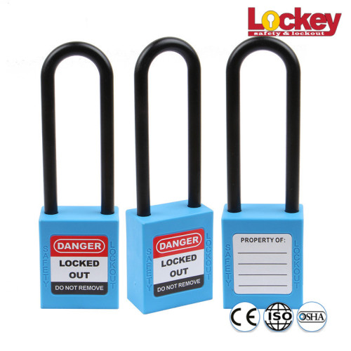 76mm Plastic Long Shackle Safety Padlock