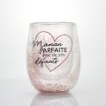 Double Wall Tumbler Stemless Pink Glitter Drinking Cup