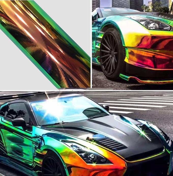 OEM Green Chrome Color Changing Chrome Wrap Air Release 0