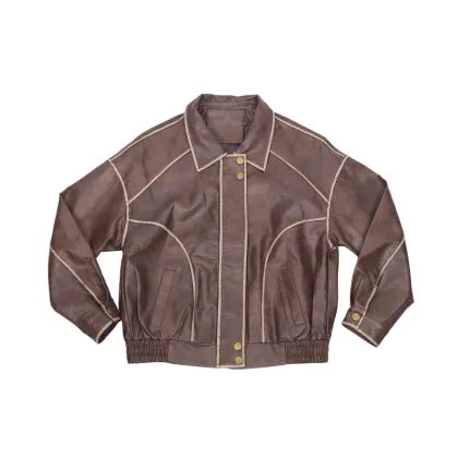 Men's Outerwear Jacket made of Genuine Leather