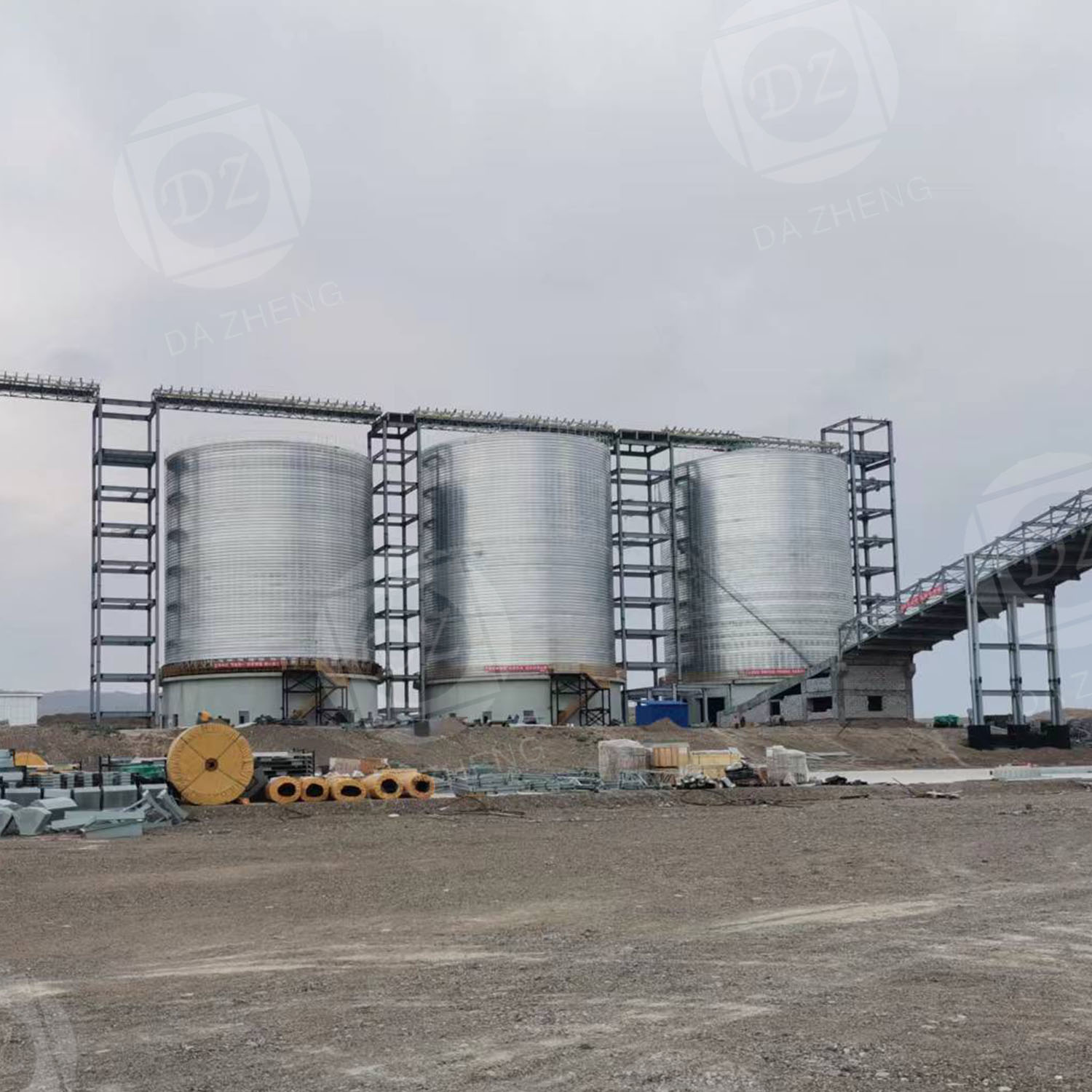Building material silo steel plate warehouse