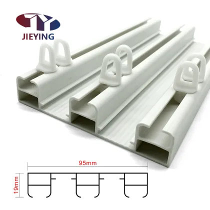 Jiejing White PVC Curtain Track: Triple Track Curtain Rail for Industrial Wind Curtains