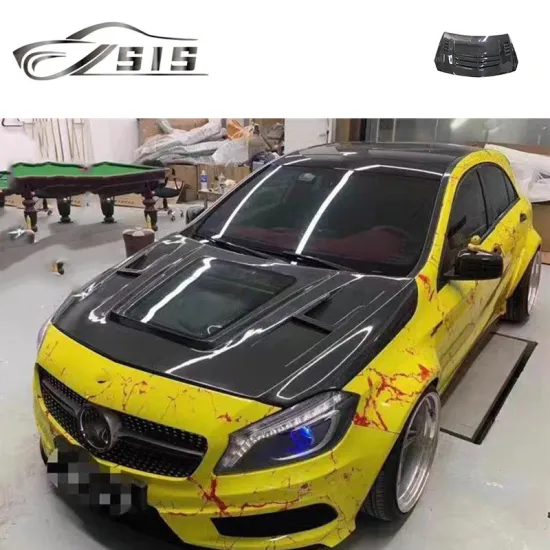 Carbon Fiber V-Style Hood Bonnet Upgrade for W176 A45 A180 A200 A250 A260