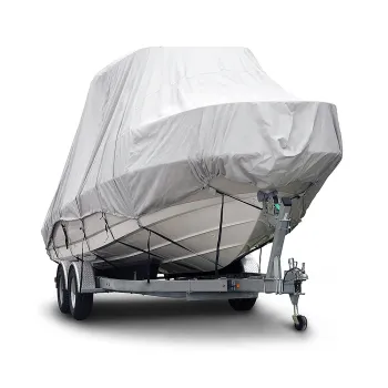 Outdoor Waterproof Black UV Proof Oxford Cloth Boat Cover