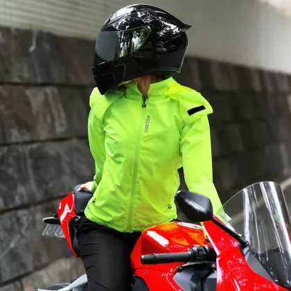 WOSAWE Motorcycle Raincoat: Waterproof & Reflective Rain Jacket