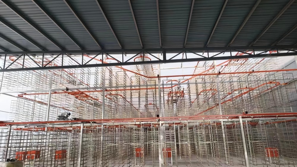 Rapid drying hanging basket drying production line