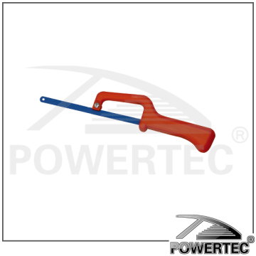 POWERTEC Mini Hacksaw Frame with High Carbon Steel Blade