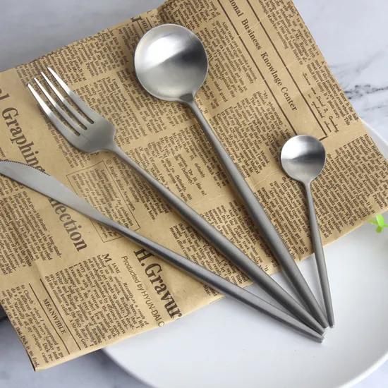 Royal Restaurant Long Handle Stainless Steel Flatware Set