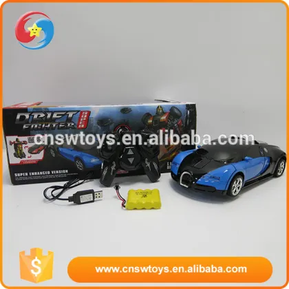 Plastic intelligence educational blue children deform robot rc car toys