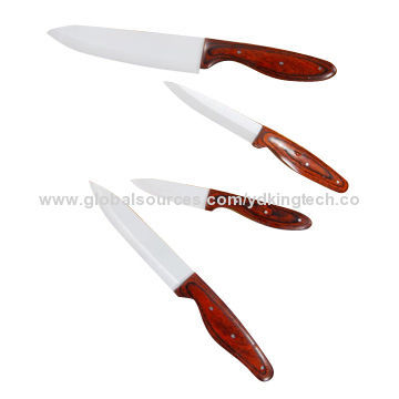 Blade Ceramic Knives with Wooden Handle, FDA, LFGB and RoHS Marks