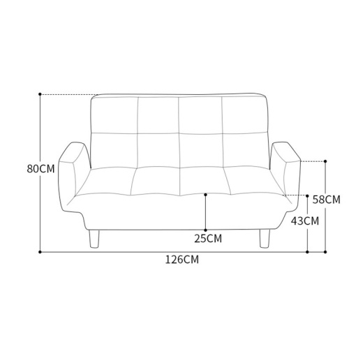 Europäischer Stil Holz moderner grauer Stoffsofa Stuhl