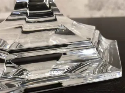 Modern Baccarat Crystal Candle Holders with Laser Logo - Wedding Gift Box for Decoration