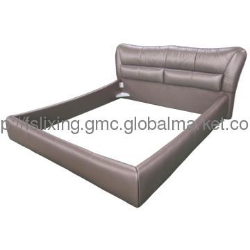 Fashion  high quality  and modern leather double bed   3D676