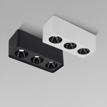 Commercial Indoor LED Downlights - Black and White CE ROHS Compliant