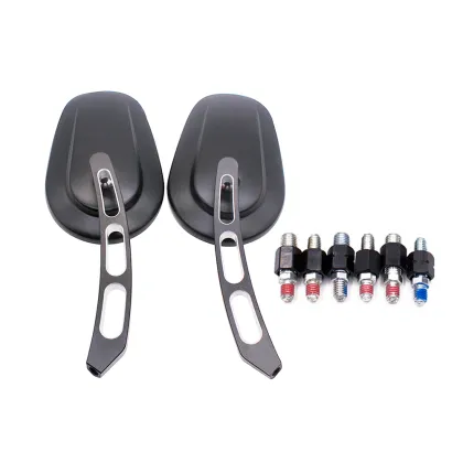 CNC Aluminum Motorcycle Mirrors - Universal Rearview Side Mirrors for Cruisers