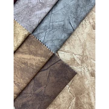 Tissu velours effet marbre vintage pour revêtement de canapé