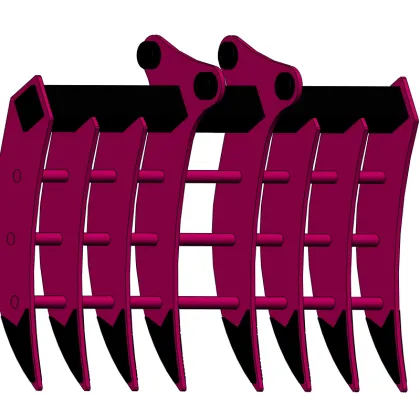 Wholesale Quality 70 Ton Mini Excavator Dozer Root Rake Bucket Attachment for Skid Steer & Excavator Rakes