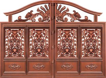 Grand Flourishing Aluminum Gate
