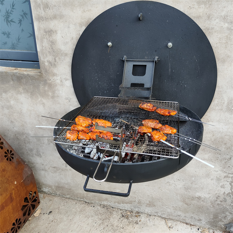 Corten Steel Fire Pit Garden Grill للطهي