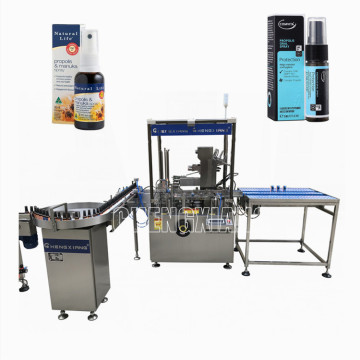 Automatic 60ml/2oz Maskne Face Spray Bottle Cartoning and Packaging Machine