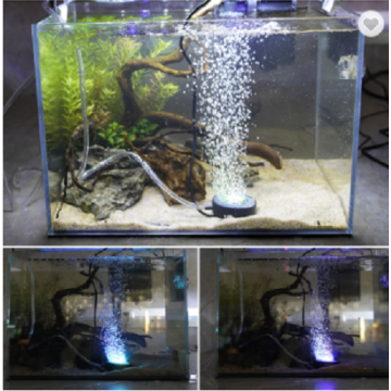 Lâmpada de disco de tanque de peixe submersível multicolorido