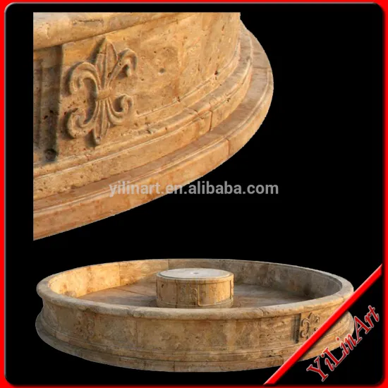 High Quality Color Marble Stone Water Fountain Pool With Flowers