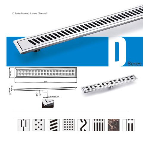 304stainless Steel Brush Nickel Rectangle Floor Drain (SL-90009005D)