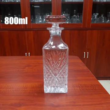 800ml lead-free sparkling fancy glass decanter whiskey for sale
