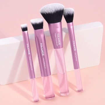 Private Label Soft Pink Face Makeup Brushes Kit