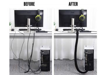 Black Self Closing Wrap Cable Sleeving