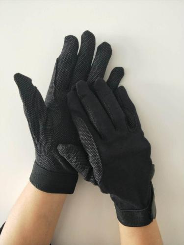 Black Deluxe Sure Grip Horse Riding Gloves