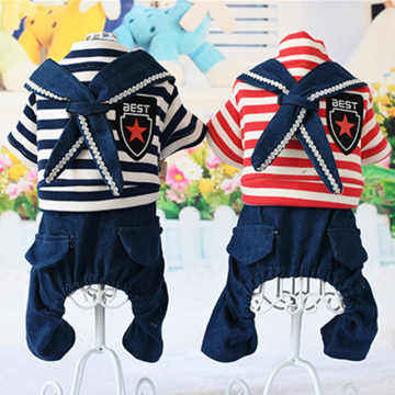 Mofesipi Pet Denim Jumpsuit - Jeans Puppy Jeans Coat untuk anjing kecil dan sederhana