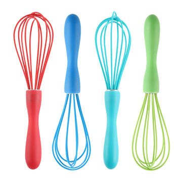 Small Egg Egg Cream Whisk - batteur d'oeufs manuels, mélangeur en silicone, mélangeur de pâtes pour outil de cuisson