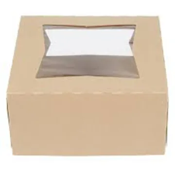 Custom kraft paper bakery cake boxes with window