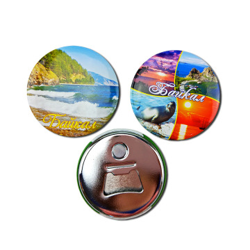 Custom Round Metal Tinplate Button Badges with CMYK Printing - Multi-Purpose Openers for Beer Bottles and More