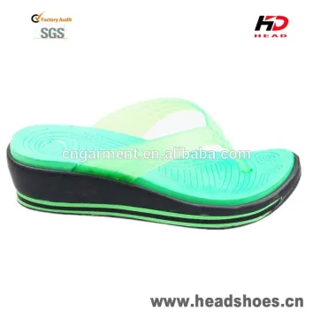 Fashion sex women plastic wedge flip flops