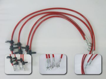 Stainless Teflon Brake Hose with PVC Cover / Rear Brake Line Kit