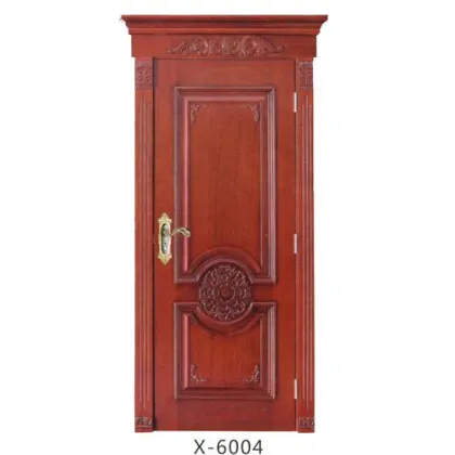 Outdoor painted wooden door