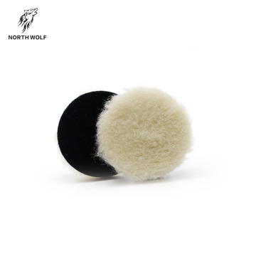 3" North Wolf Lamb Skin Wool Buffing Pad - Wool Polishing Kit for Cars